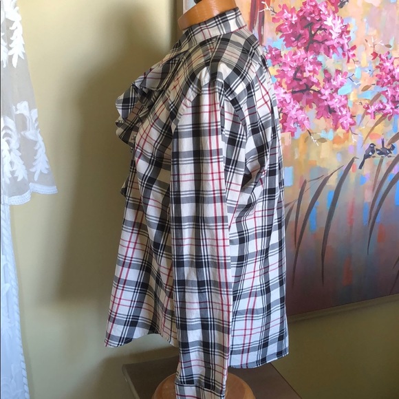 Like New Ralph Lauren Tan Black Plaid Shirt XL - Picture 2 of 4